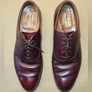 Rare Vintage Alden 9330 Burgundy oxford dress shoes made for Mark Shale. Size 9.